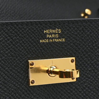 Hermes Epsom Kelly Wallet To Go Black 6 of 12