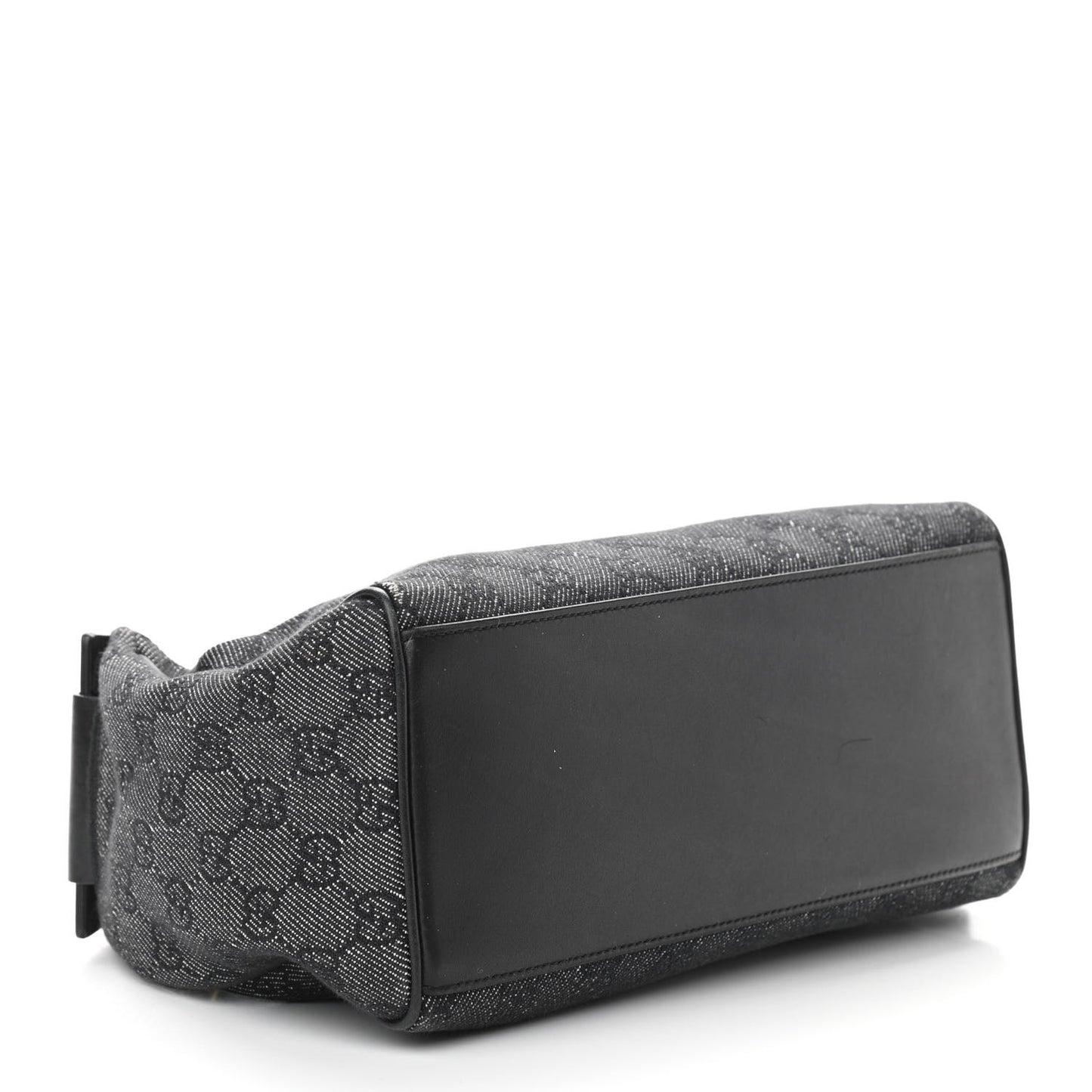 Denim Monogram GG Signature Shoulder Bag Black