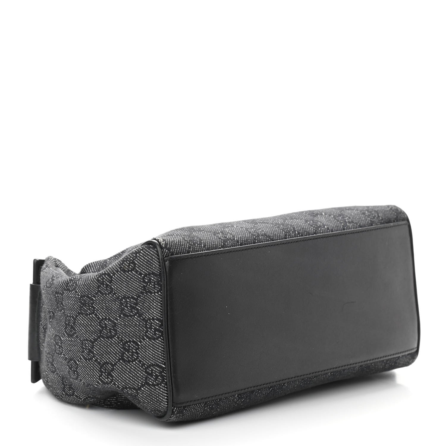 Gucci Denim Monogram GG Signature Shoulder Bag Black 4 of 11