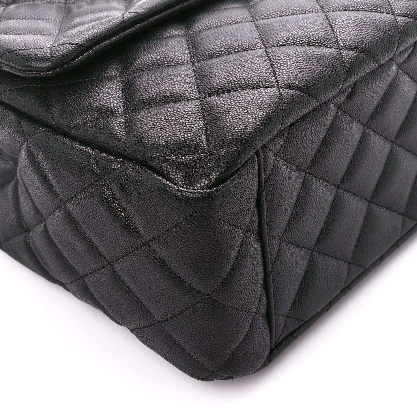 Caviar Quilted XXL Travel Flap Bag Black