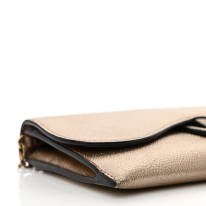 Christian Dior Metallic Grained Calfskin Saddle Chain Wallet Pouch 11 of 16