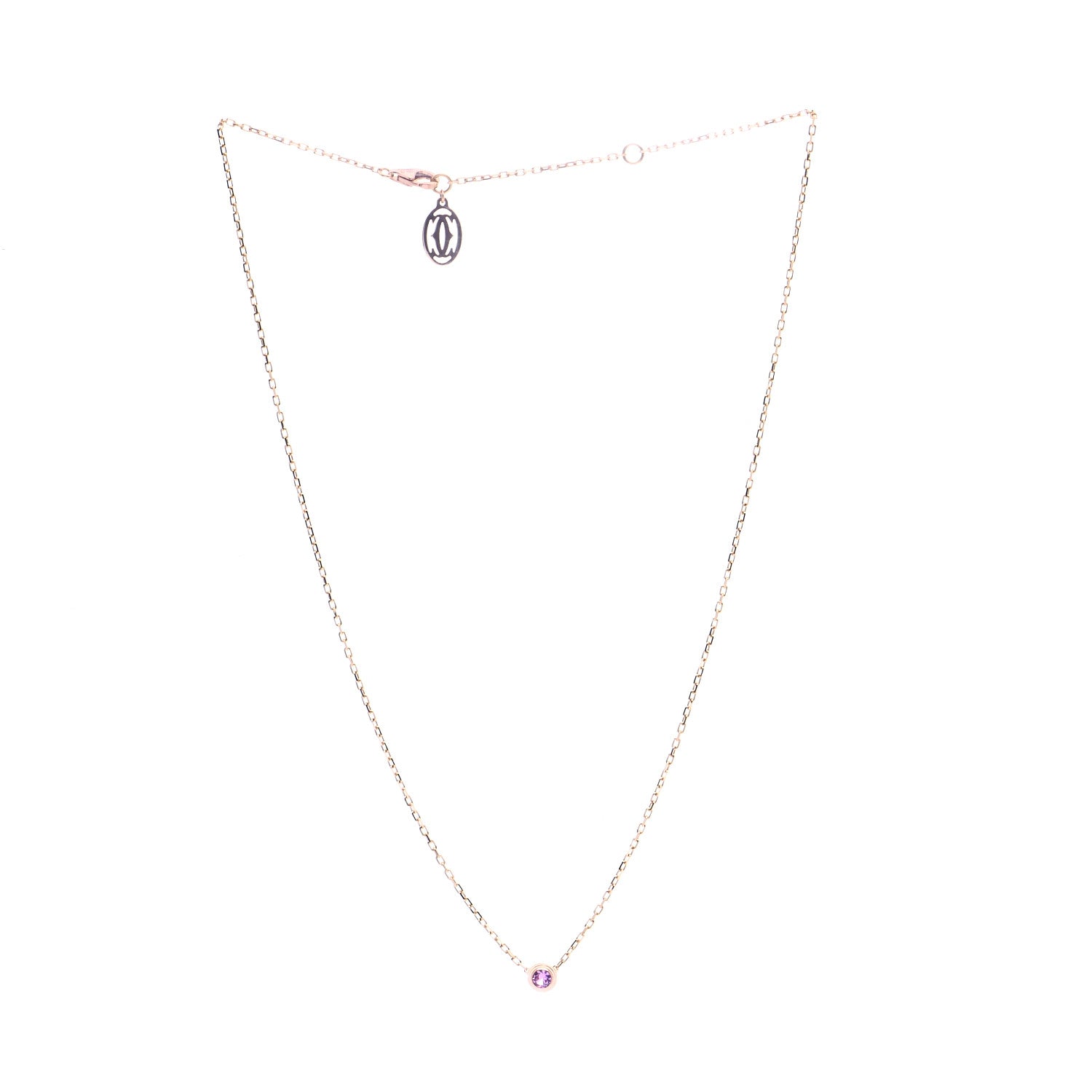 Cartier 18K Pink Gold Pink Sapphire D'Amour Pendant Necklace 2 of 4