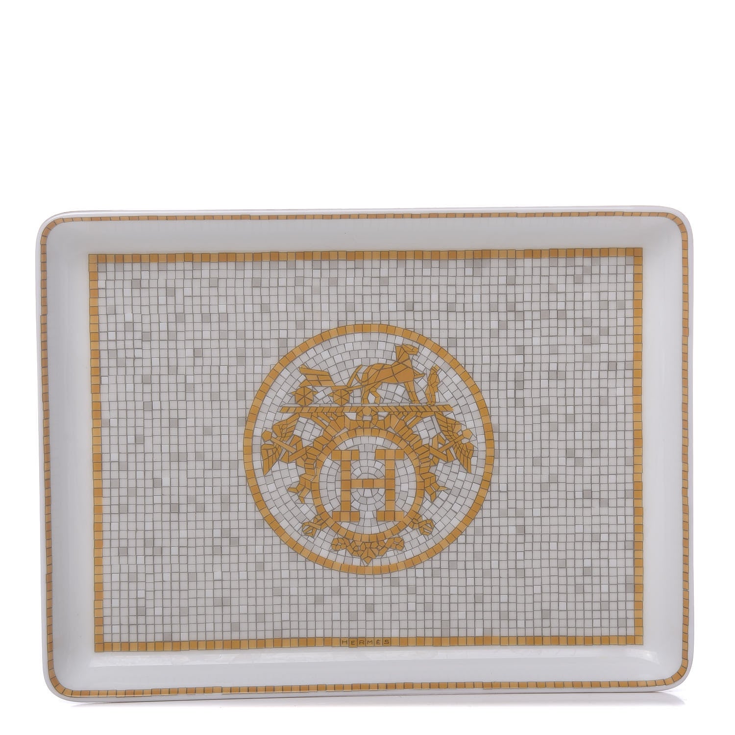 Hermes Porcelain Mosaique au 24 Sushi Plate 1 of 8
