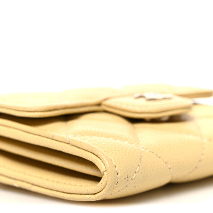 Chanel Caviar Quilted Flap Card Holder On Chain Yellow 10 of 11