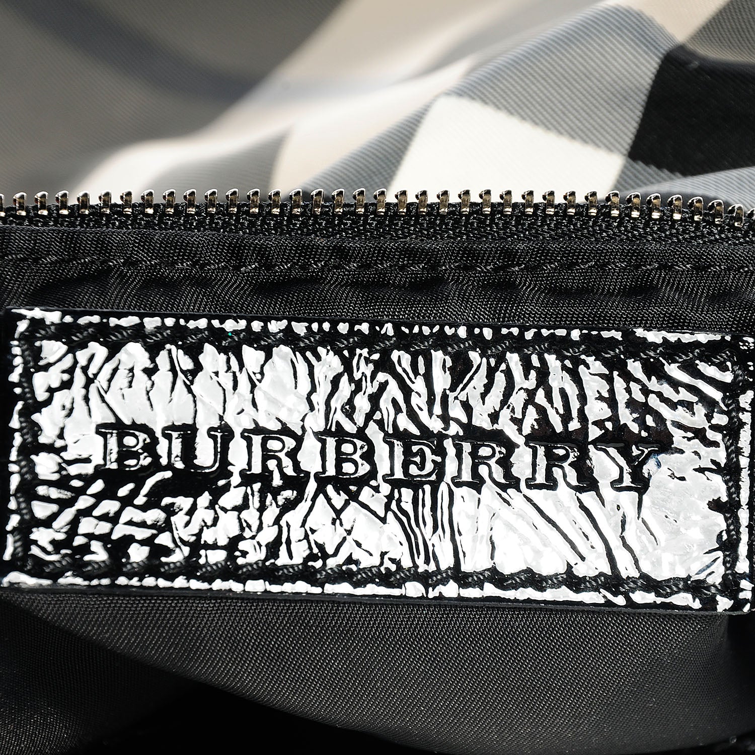 Burberry Beat Check Small Brooklyn Hobo Black 6 of 10