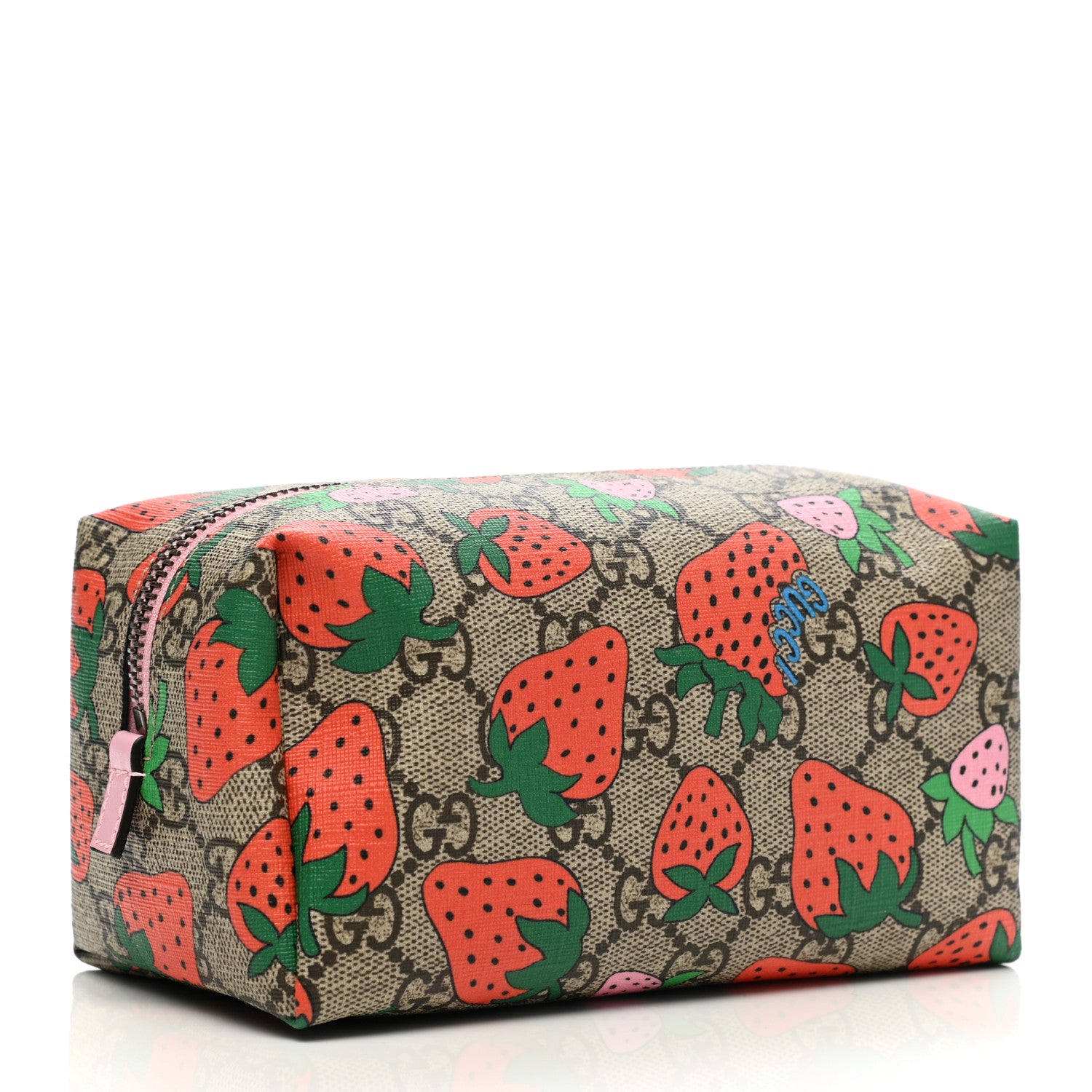 Gucci GG Supreme Monogram Strawberry Cosmetic Case 3 of 8