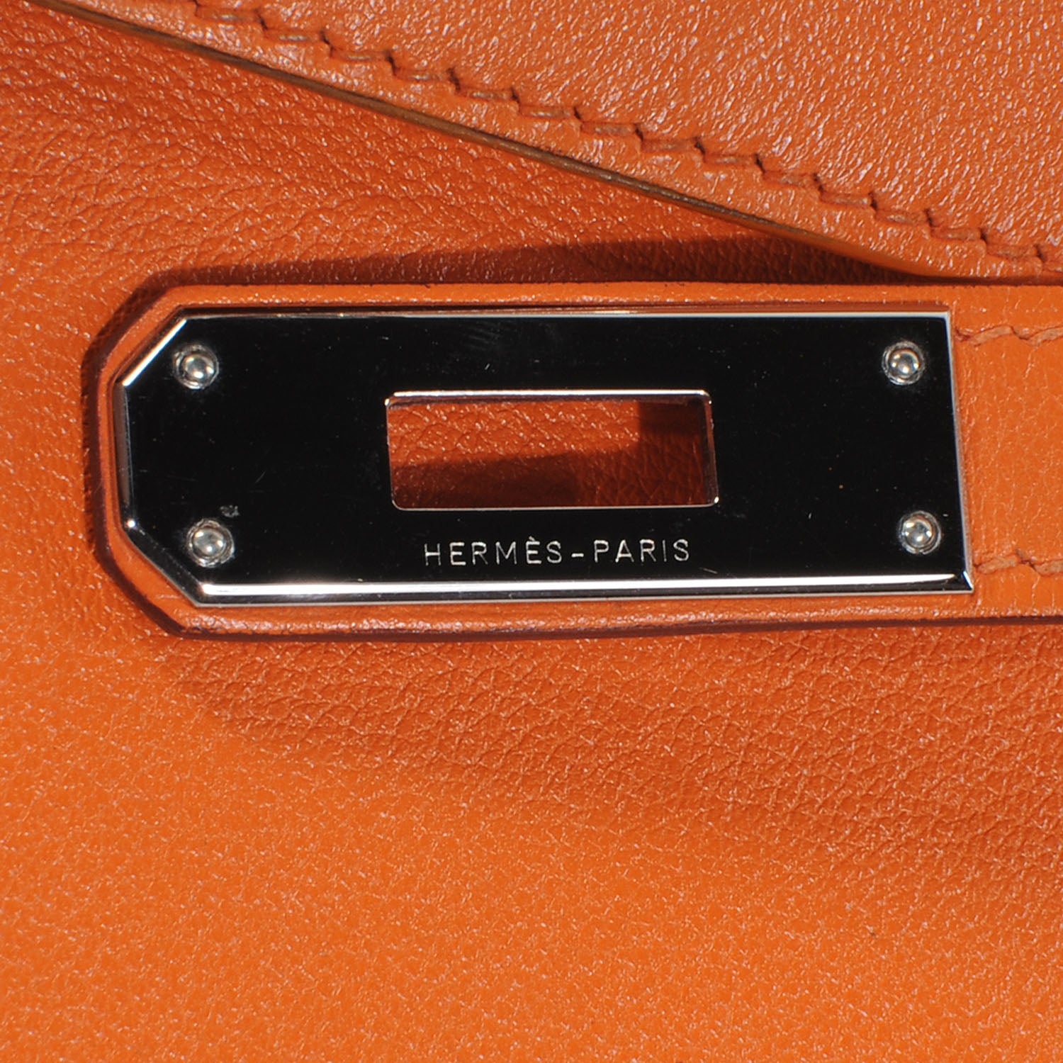 Hermes Swift Kelly Cut Clutch Pochette Orange 5 of 8