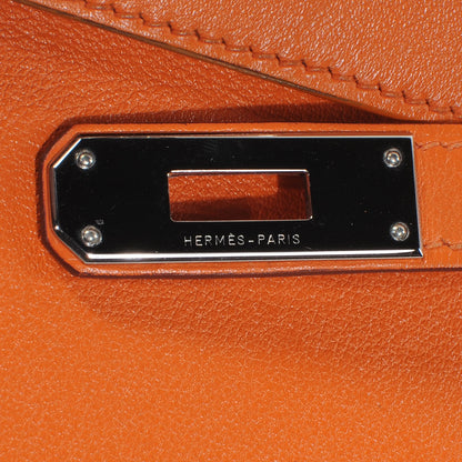 Hermes Swift Kelly Cut Clutch Pochette Orange 5 of 8