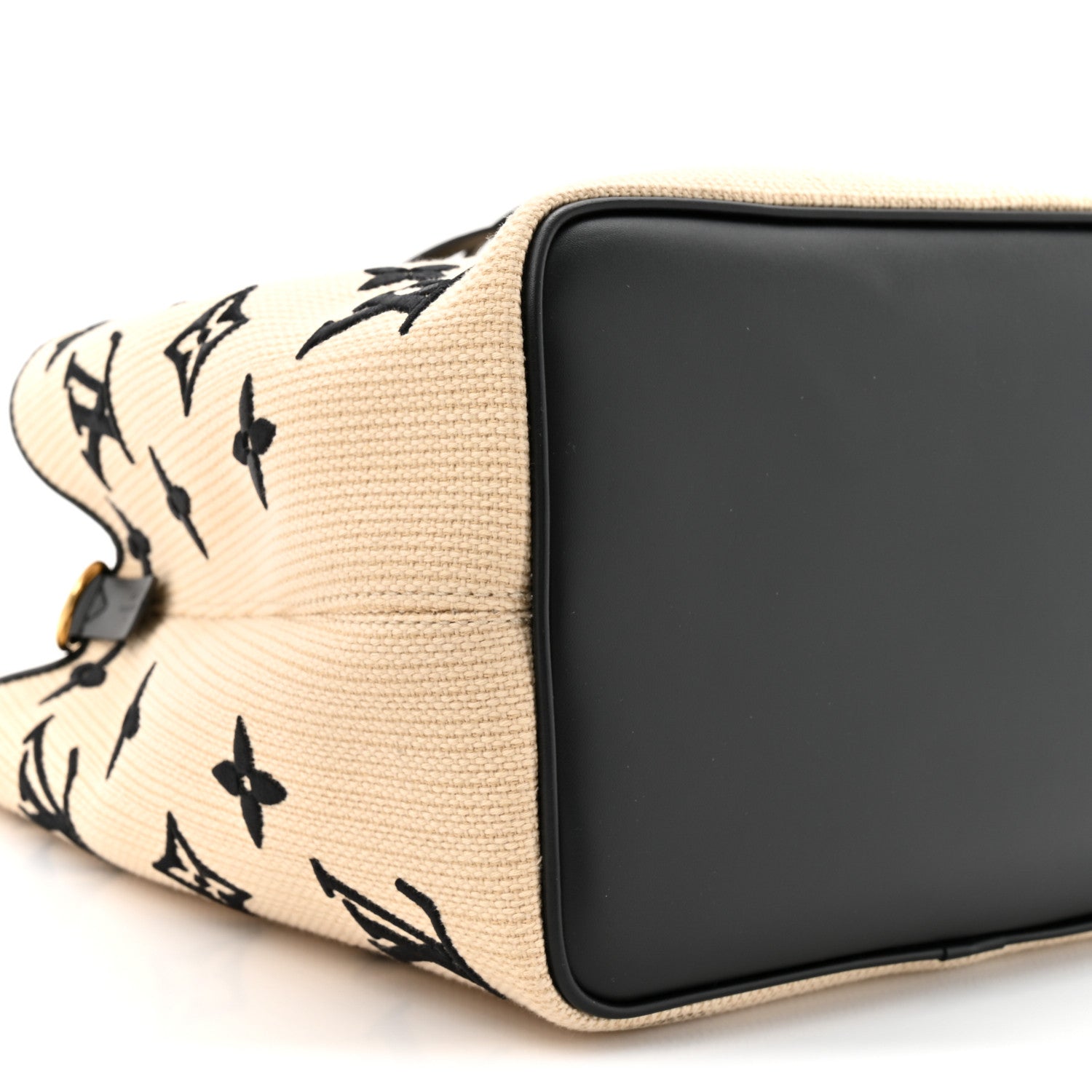 Louis Vuitton Cotton Monogram Embroidered Neonoe MM Beige Black 11 of 12