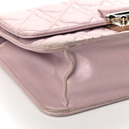 Christian Dior Pearly Lambskin Cannage Miss Dior Promenade Pouch Lotus 9 of 16