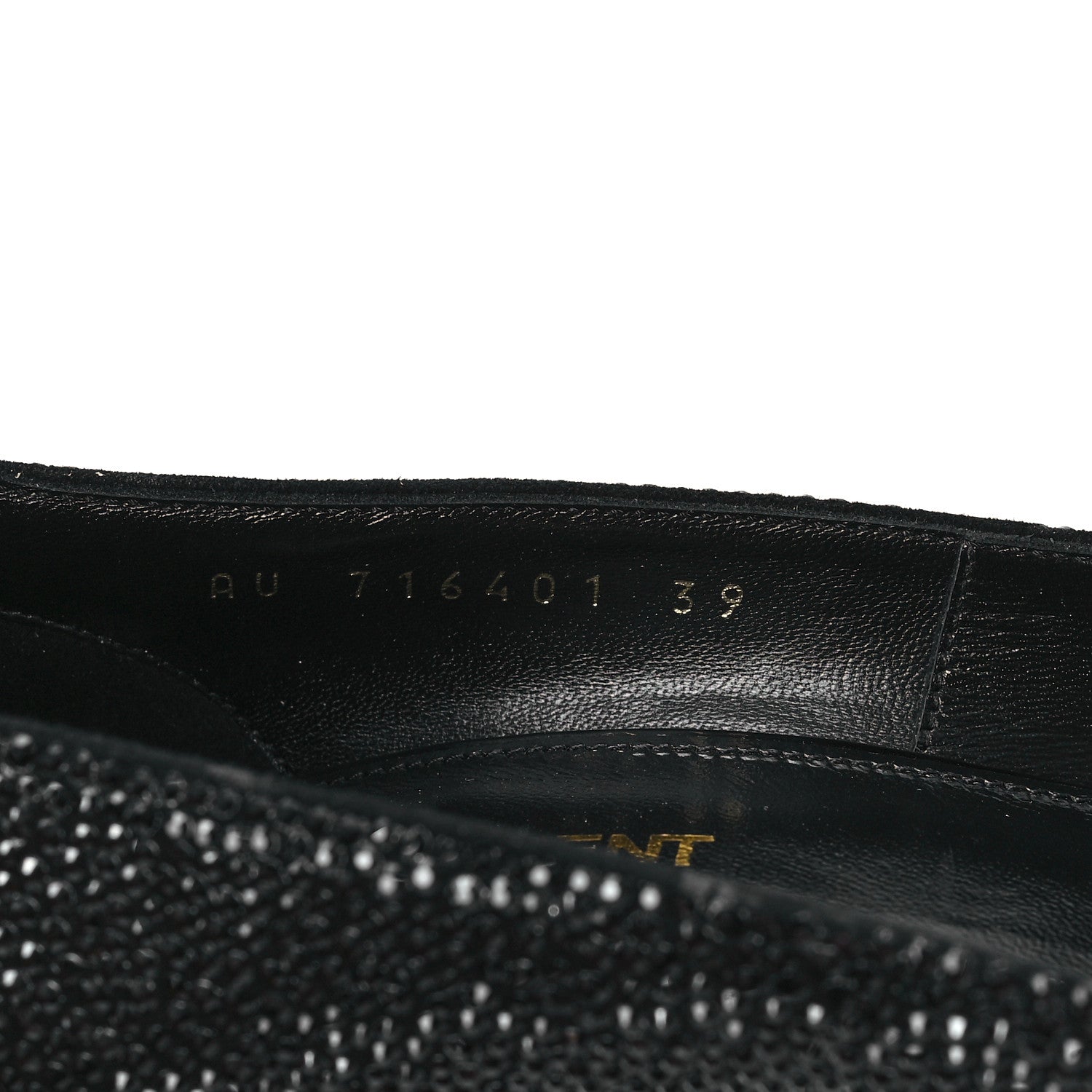 Saint Laurent Kid Suede Crystal Embellished Opyum 110 Ankle Strap Sandals 39 Black 9 of 10