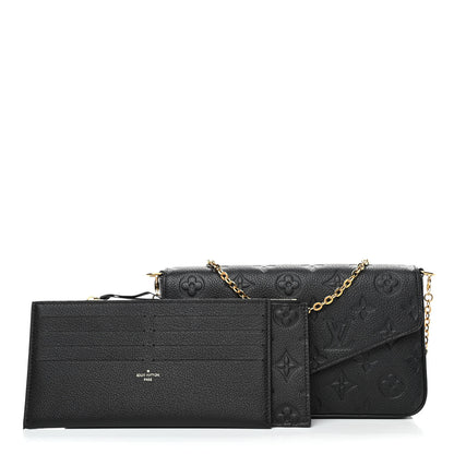 Louis Vuitton Empreinte Pochette Felicie Chain Wallet Black 2 of 5