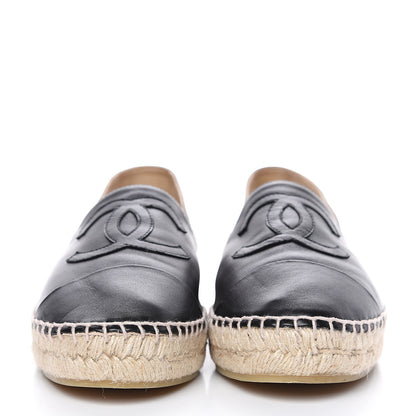 Chanel Lambskin CC Espadrilles 40 Black 2 of 11