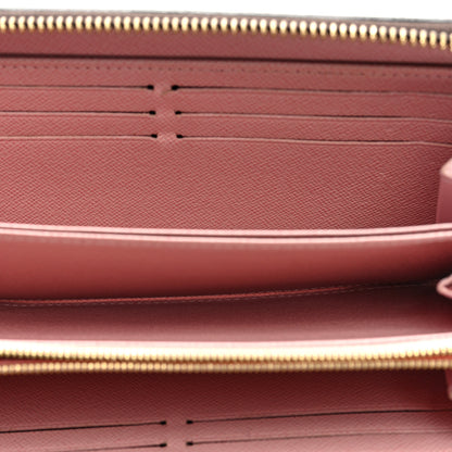 Louis Vuitton Damier Ebene Zippy Wallet Rose Ballerine 5 of 6