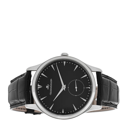 Jaeger-LeCoultre Stainless Steel Alligator 40mm Master Grande Ultra Thin Automatic Watch Black Q1358470 2 of 5