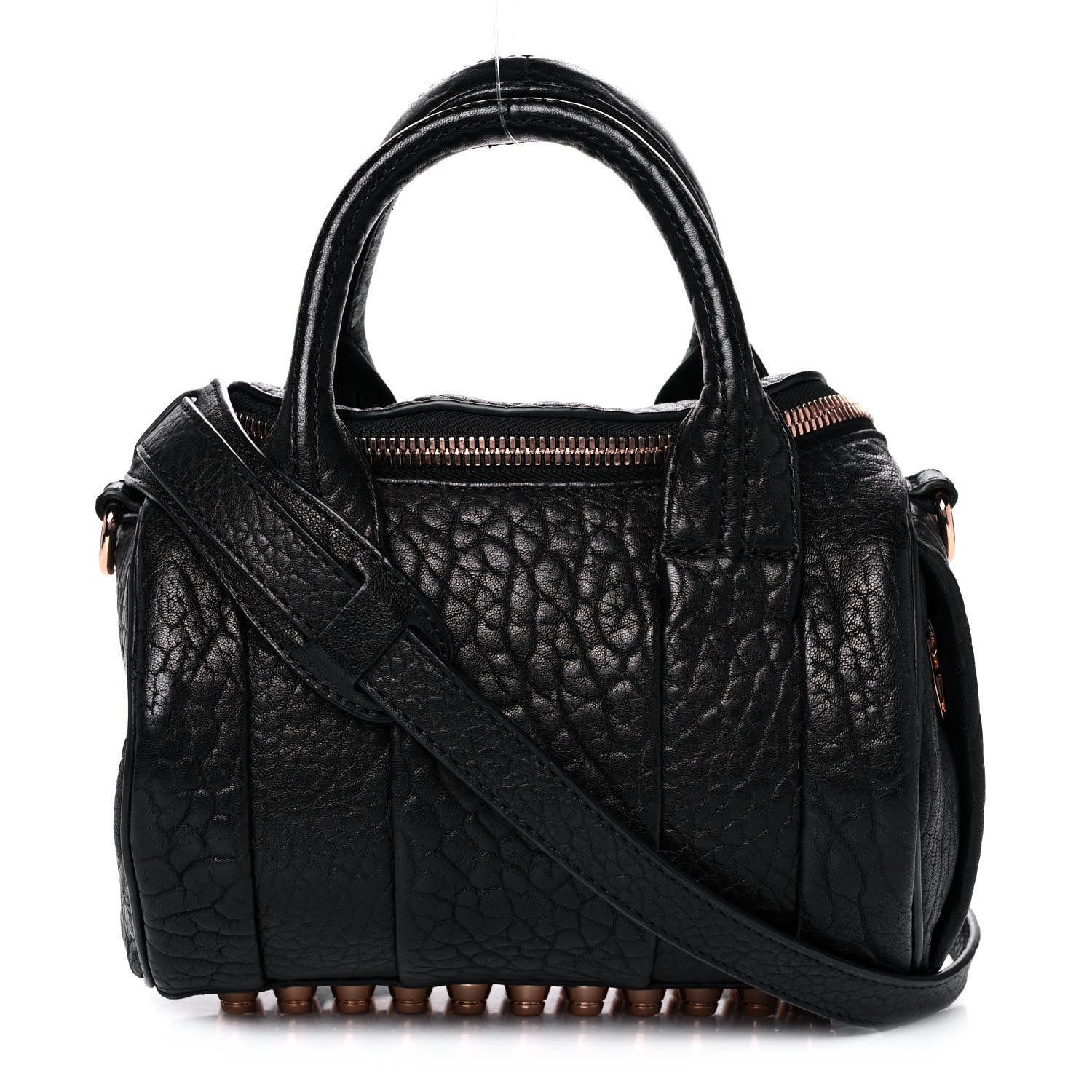 Alexander Wang Pebbled Lambskin Mini Rockie Black Rose Gold Hardware 1 of 10