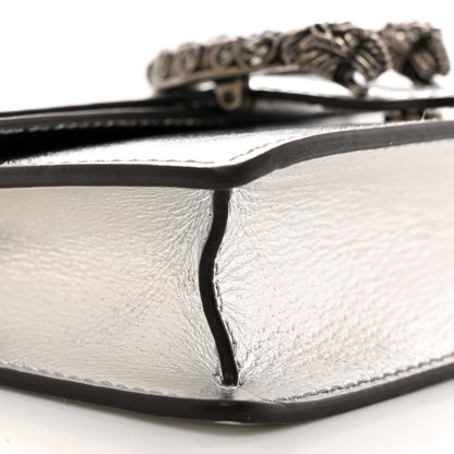 Gucci Metallic Calfskin Super Mini Dionysus Shoulder Bag Silver 8 of 9