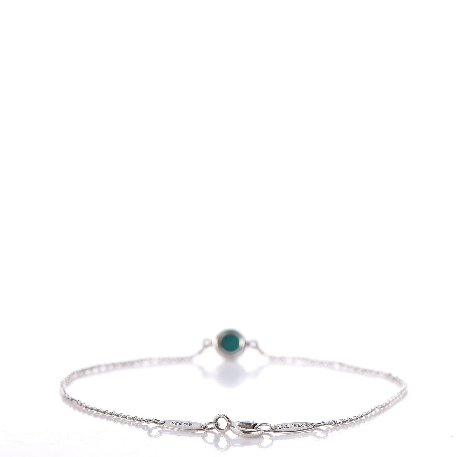 Tiffany Sterling Silver Turquoise Elsa Peretti Color By The Yard Bracelet 3 of 7