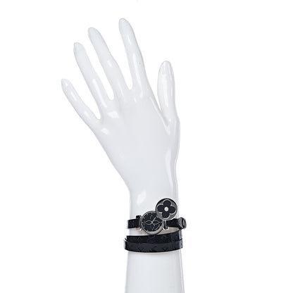 Louis Vuitton Stainless Steel Vernis 22mm Tambour Bijou Secret Quartz Watch Black 2 of 13