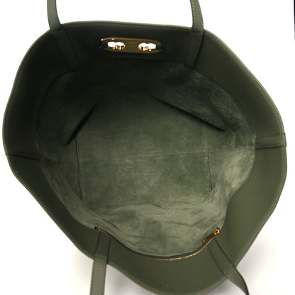 Celine Grained Calfskin Maillon Triomphe Medium Cabas Light Khaki 7 of 10