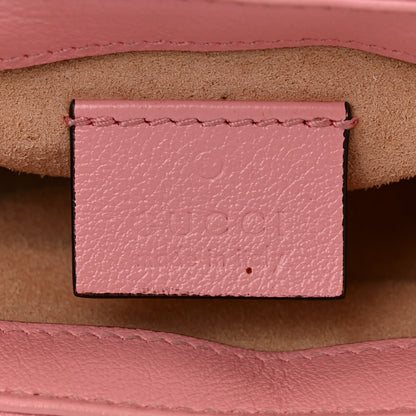 Gucci Azalea Calfskin Enamel Matelasse Diagonal Super Mini Torchon GG Marmont Shoulder Bag New Cherry Red Wild Rose 6 of 12