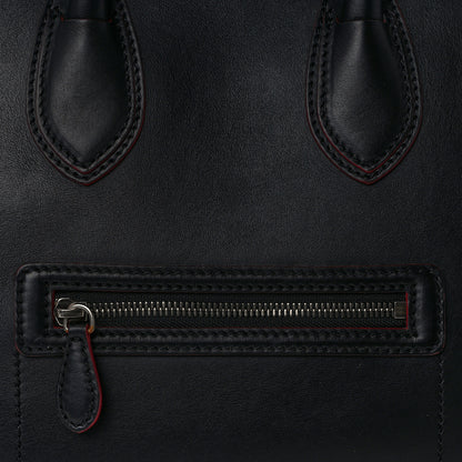 Celine Smooth Calfskin Mini Luggage Black Pink Trim 7 of 13