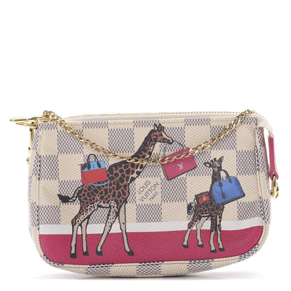 Louis Vuitton Damier Azur 2017 Christmas Animation Mini Pochette Accessories 1 of 9