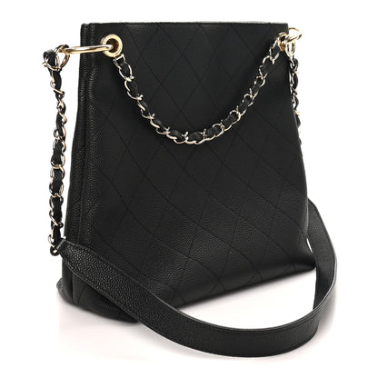 Chanel Caviar Quilted City Walk Hobo Black 3 of 10