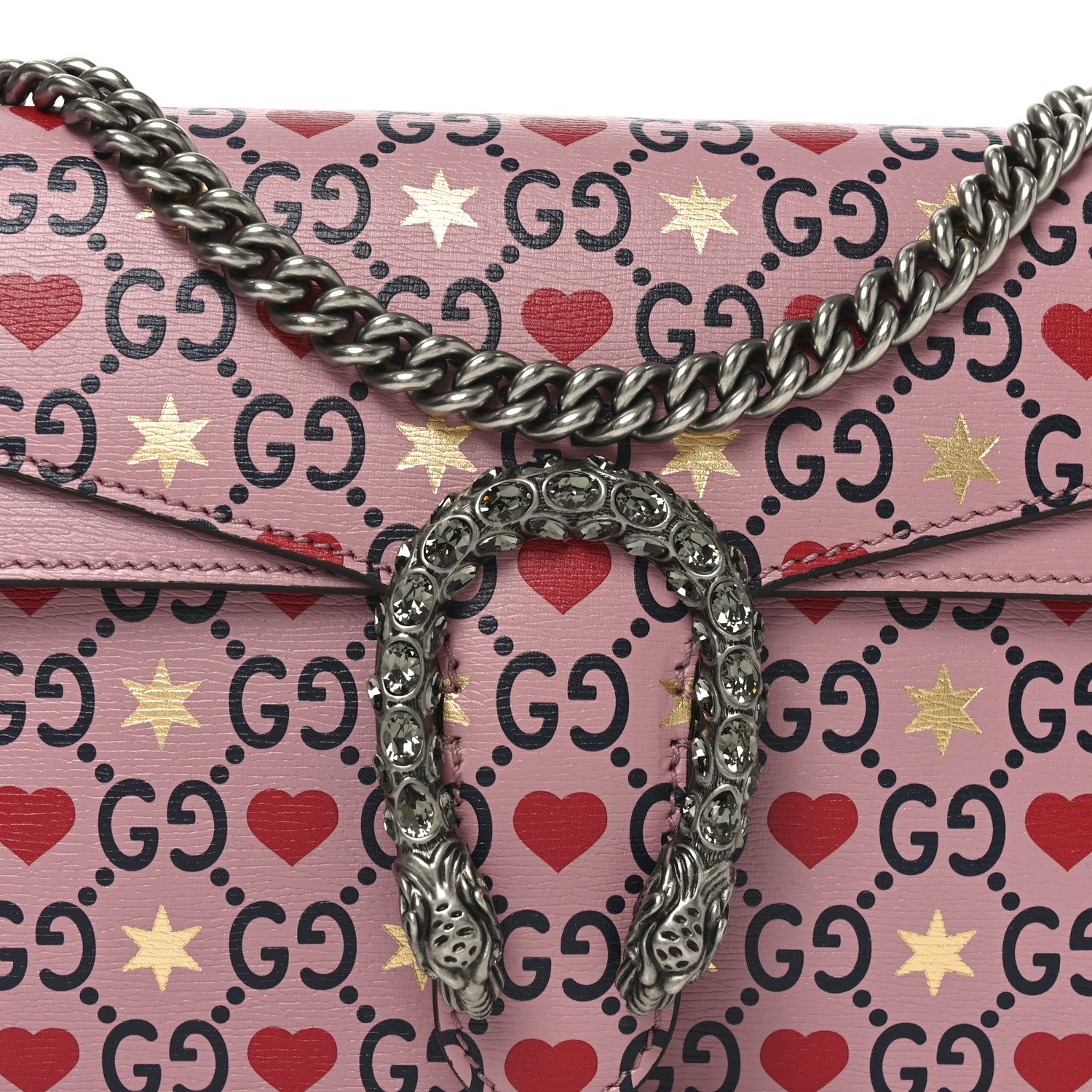Gucci Calfskin Valentine's Day Exclusive Small Dionysus Bag Pink 8 of 12