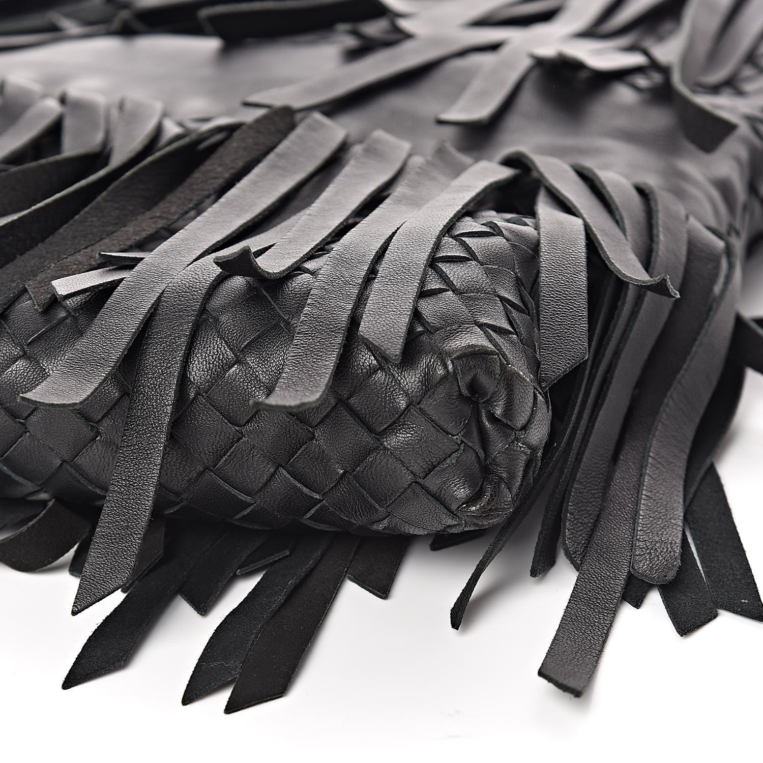 Bottega Veneta Nappa Fringe Tote Black 10 of 11