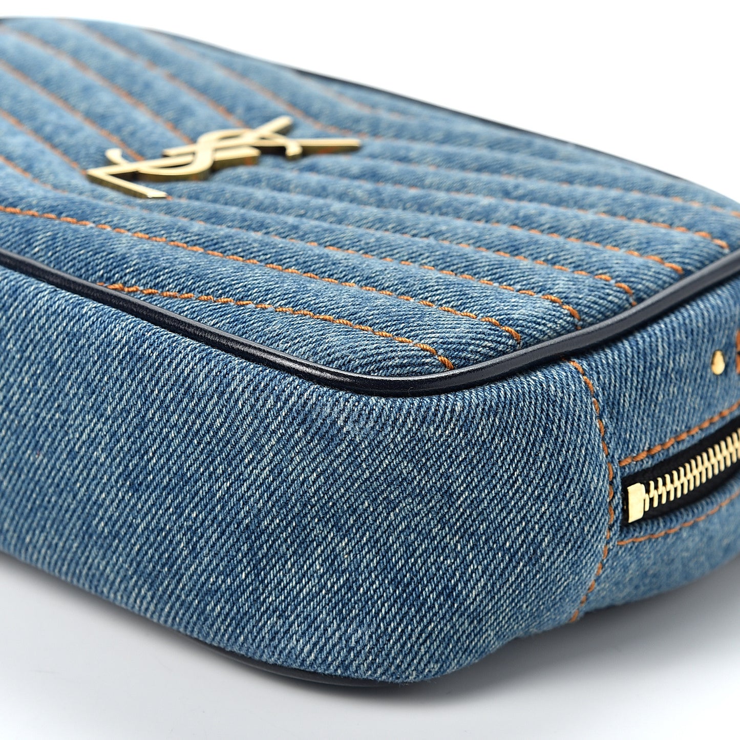 Denim Matelasse Monogram Mini Lou Camera Bag California Blue