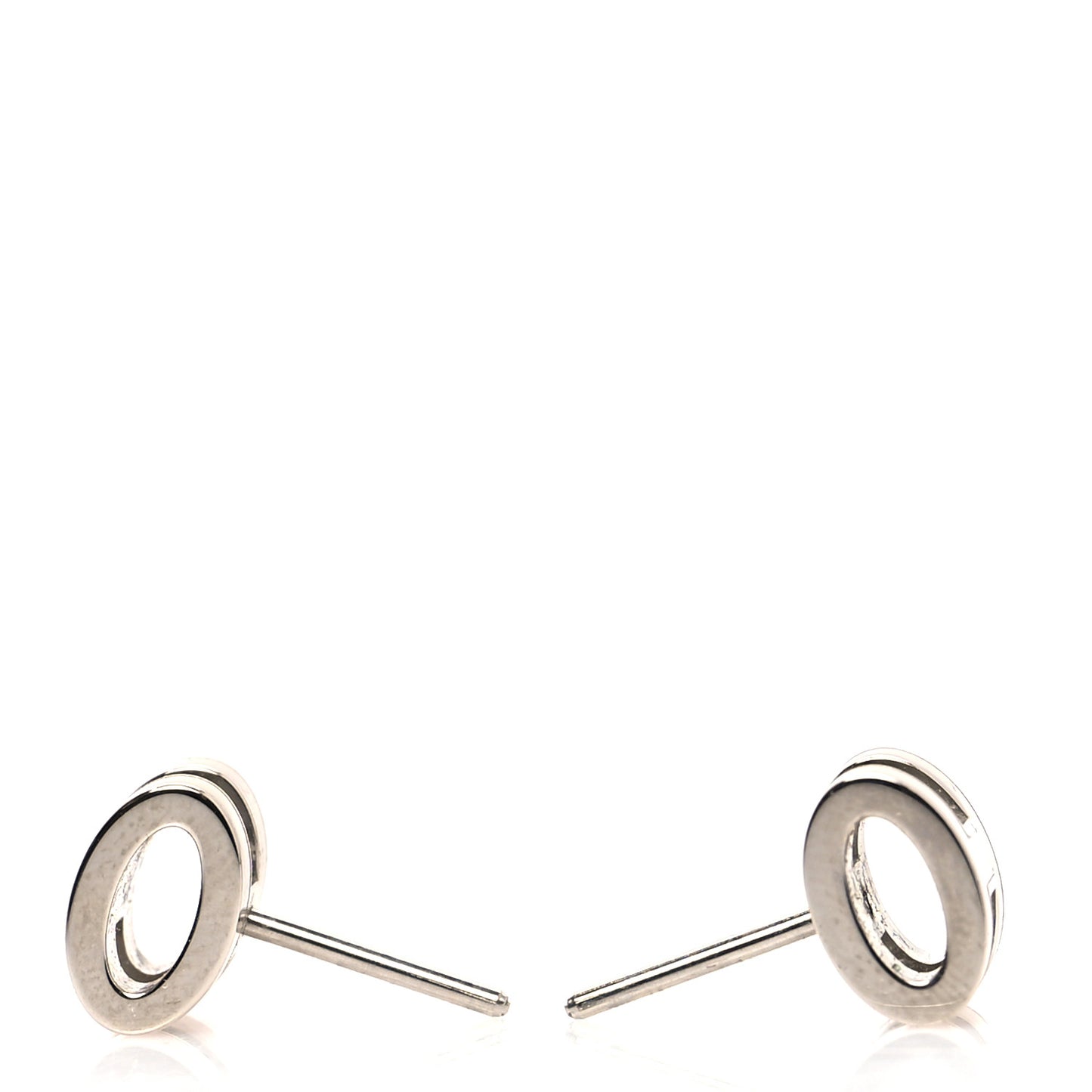 Palladium Lacquered Mini Pop H Earrings Marron Glace