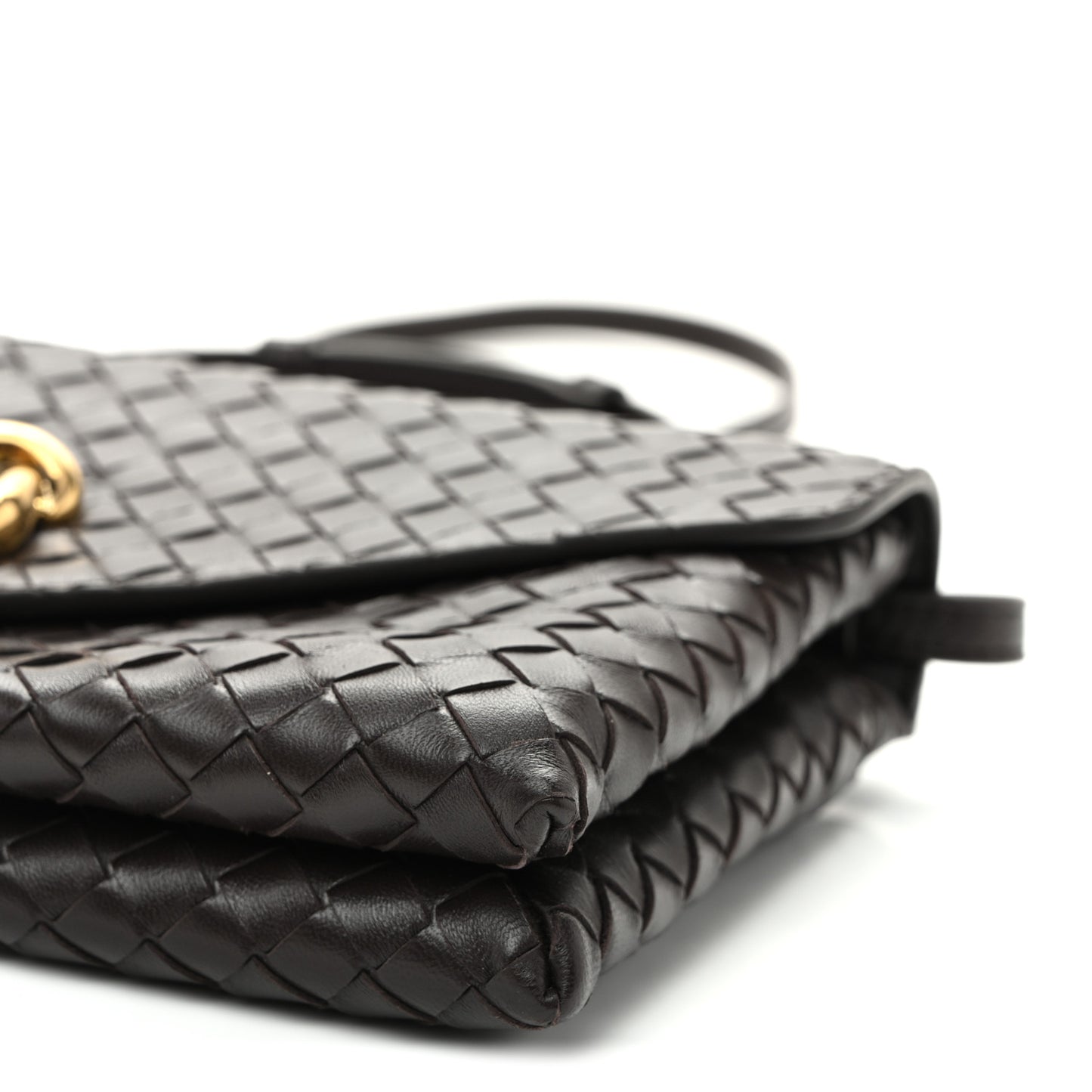 Nappa Intrecciato Knot Lock Top Handle Crossbody Bag Fondant