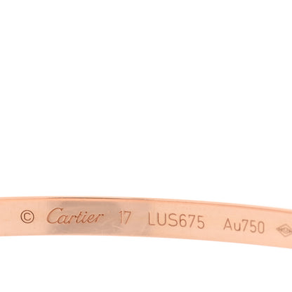Cartier 18K Pink Gold Small LOVE Bracelet 17 4 of 7