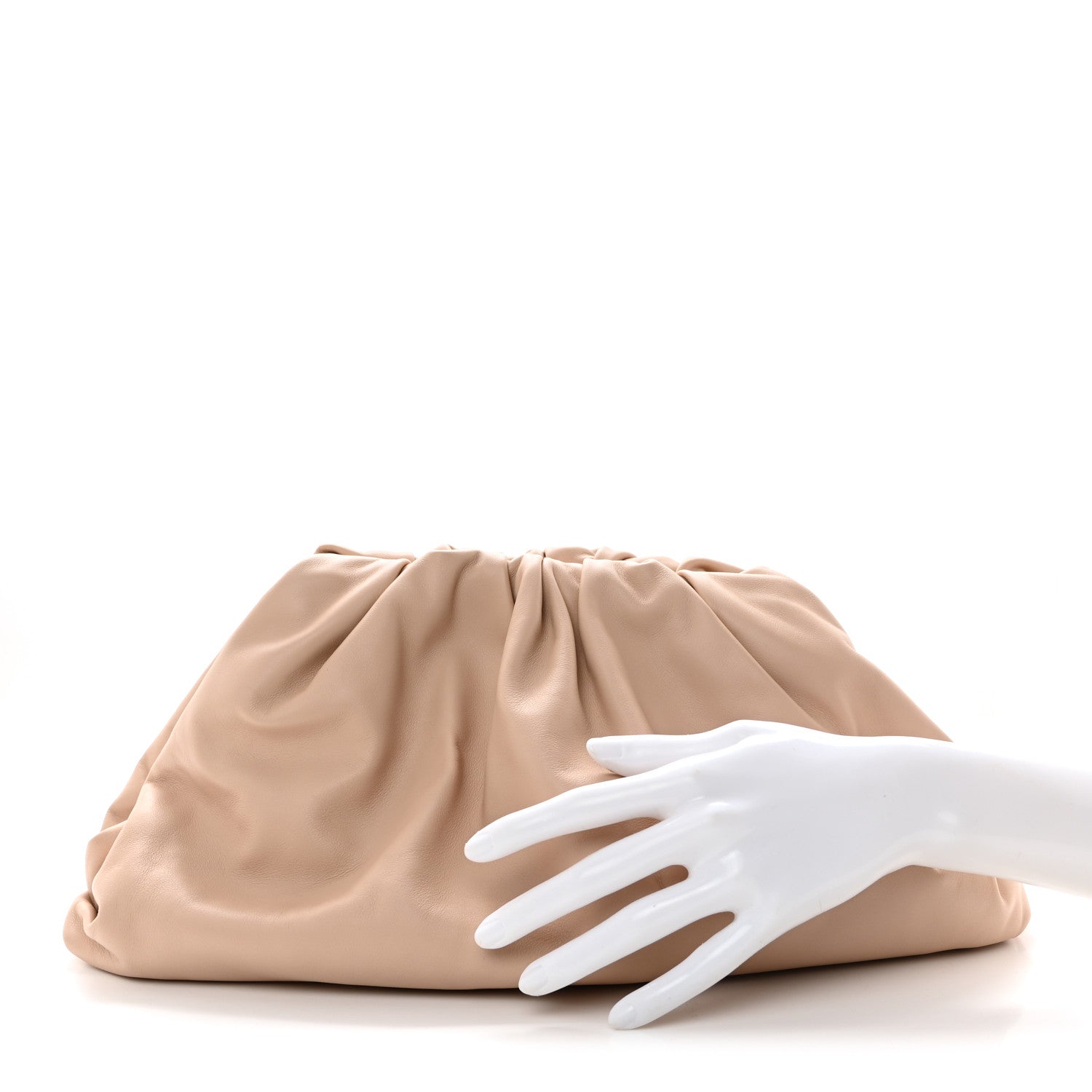 Bottega Veneta Smooth Butter Calf The Pouch Oversized Clutch Nude 2 of 7