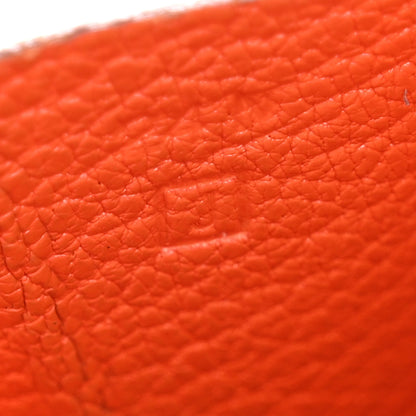 Hermes Chevre Mysore Compact Azap Wallet Orange 7 of 11