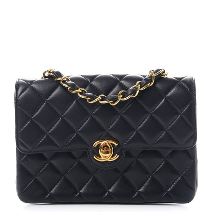 Chanel Lambskin Quilted Mini Rectangular Flap Navy 1 of 12