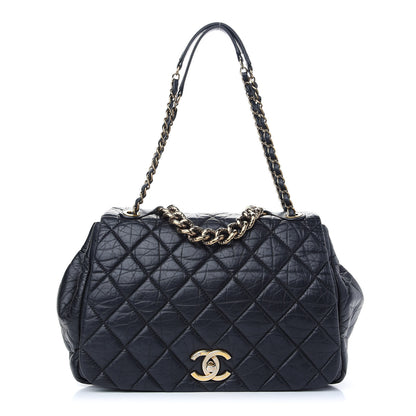 Chanel Aged Calfskin Quilted Large Pondichery Flap Black 1 of 10