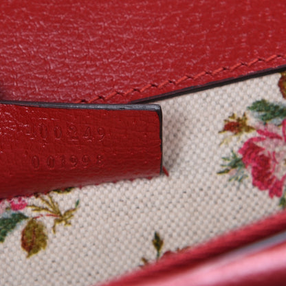Gucci Calfskin Web Floral Embroidered Small Dionysus Shoulder Bag Hibiscus Red 7 of 7