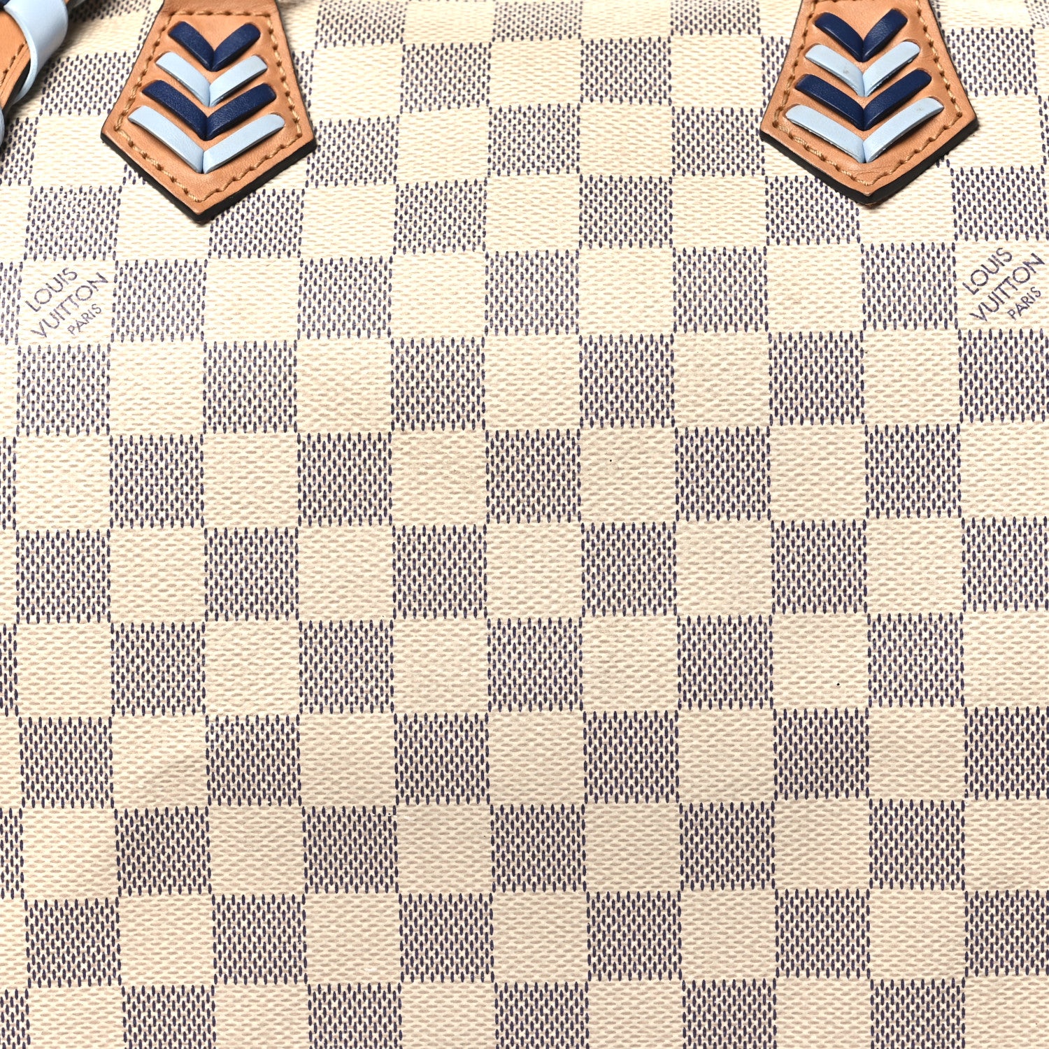 Louis Vuitton Damier Azur Braided Speedy Bandouliere 30 Blue 7 of 12