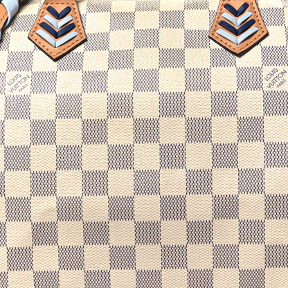 Louis Vuitton Damier Azur Braided Speedy Bandouliere 30 Blue 7 of 12