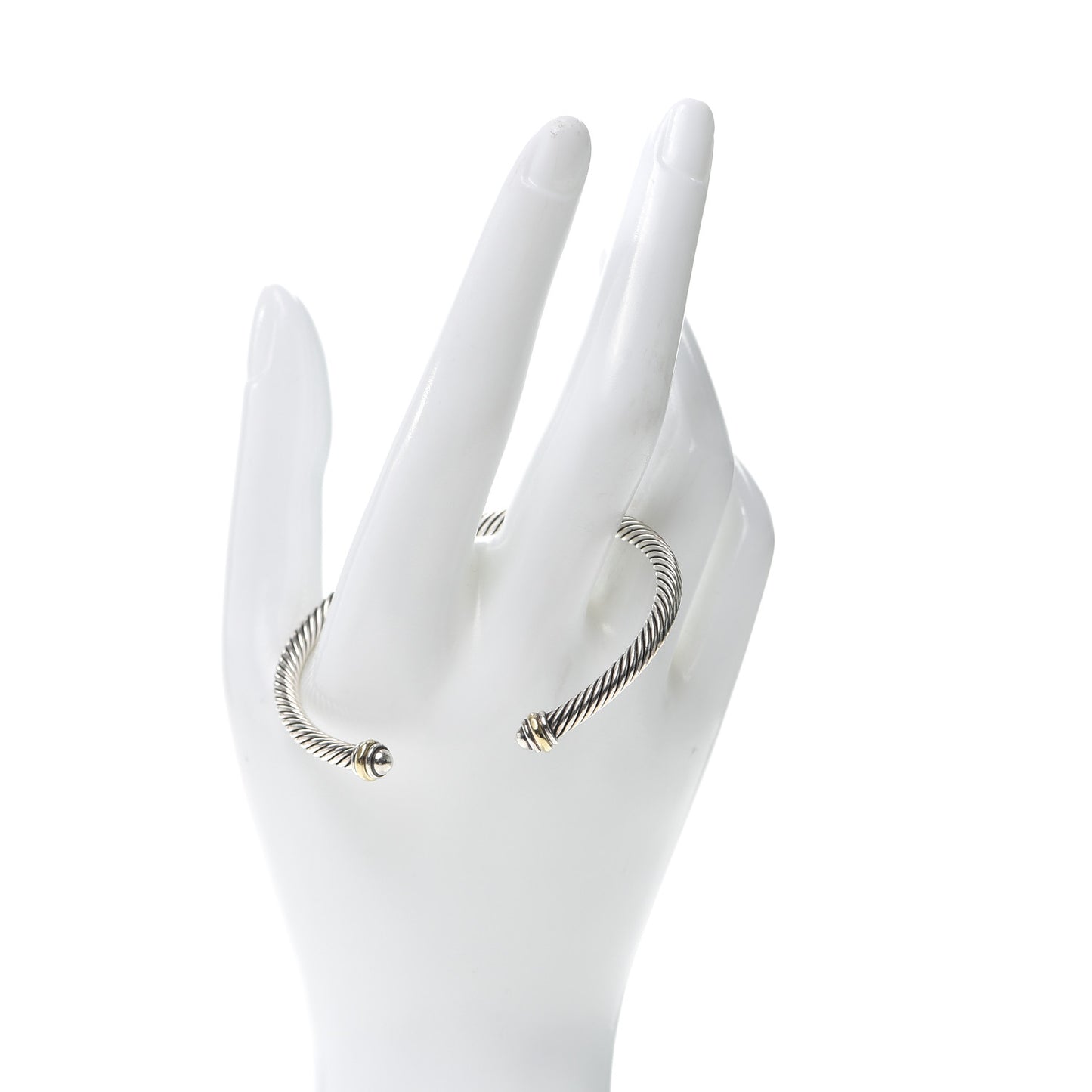 Sterling Silver 18K Yellow Gold 4mm Cable Classics Bracelet