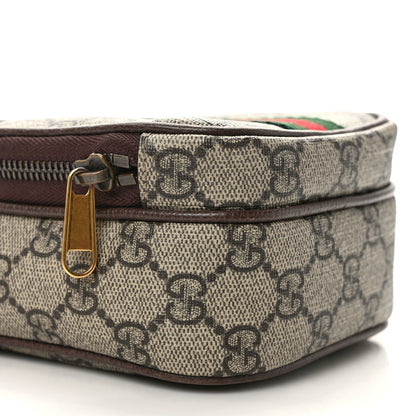 Gucci GG Supreme Monogram Web Mini Ophidia Double Zip Messenger Bag Beige New Acero 8 of 10
