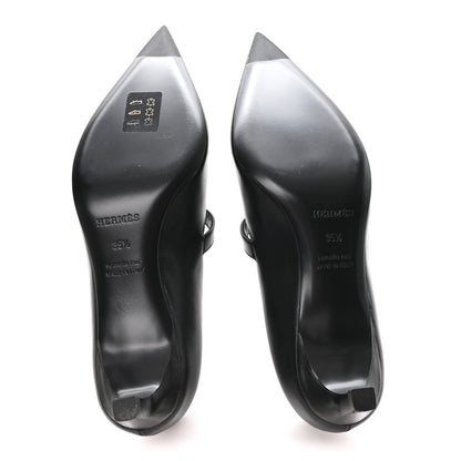Hermes Calfskin Kiara 40 Pumps 35.5 Black 6 of 10
