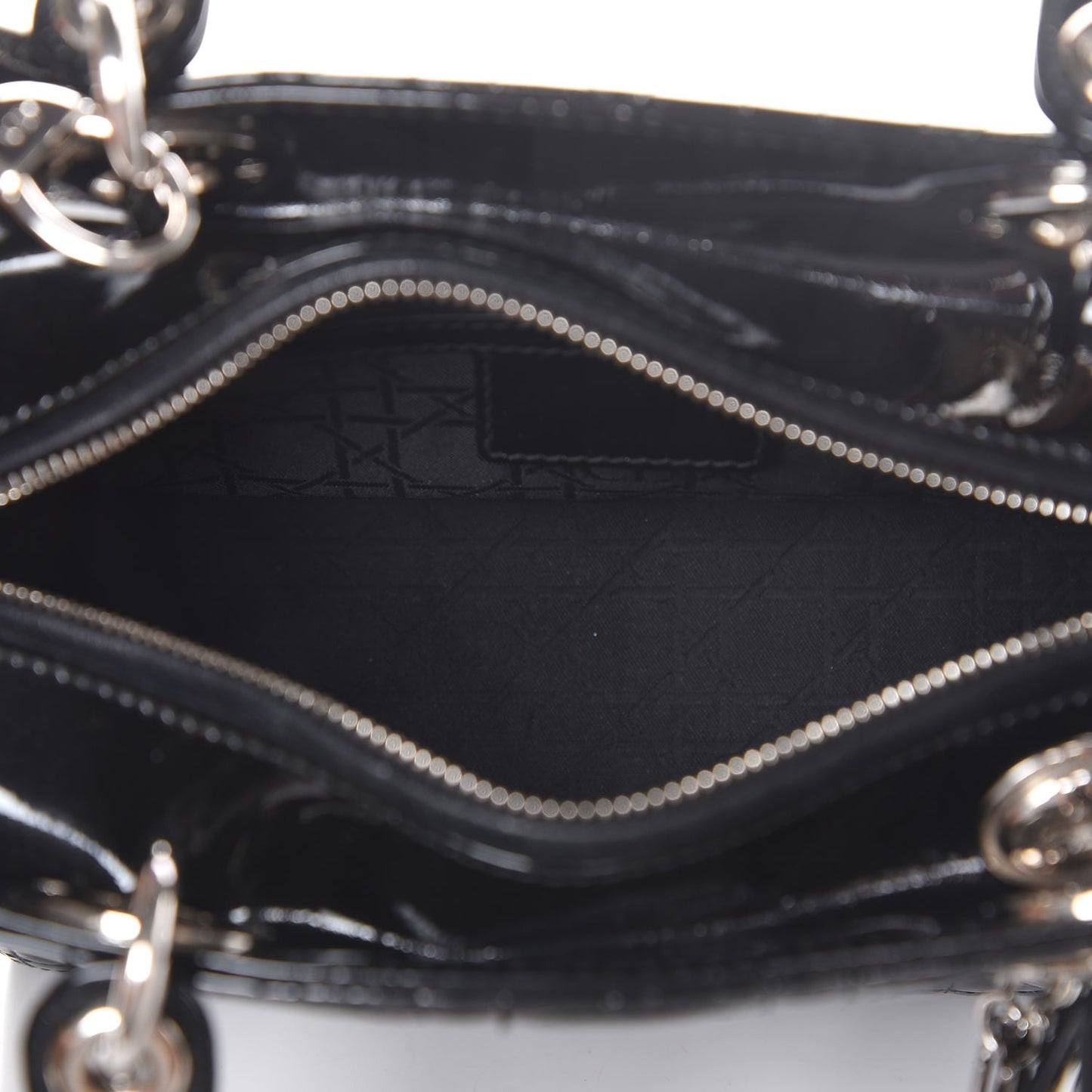 Patent Cannage Medium Lady Dior Black
