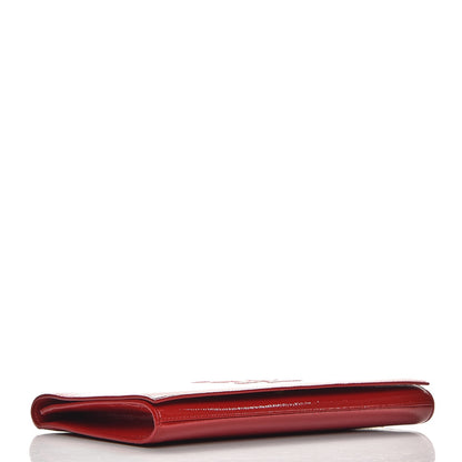 Saint Laurent Textured Patent Monogram Large Belle De Jour Clutch Red 4 of 8