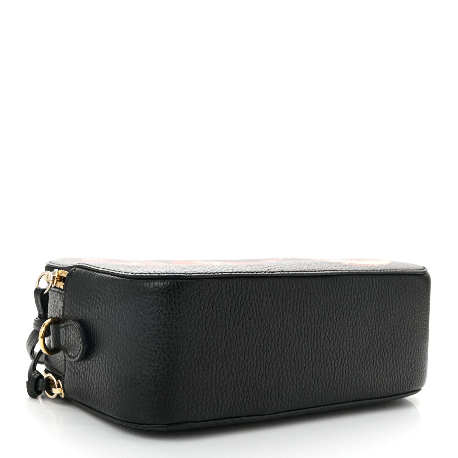 Gucci Grained Calfskin Sylvie Web Kingsnake Small Camera Bag Black Multicolor 4 of 13