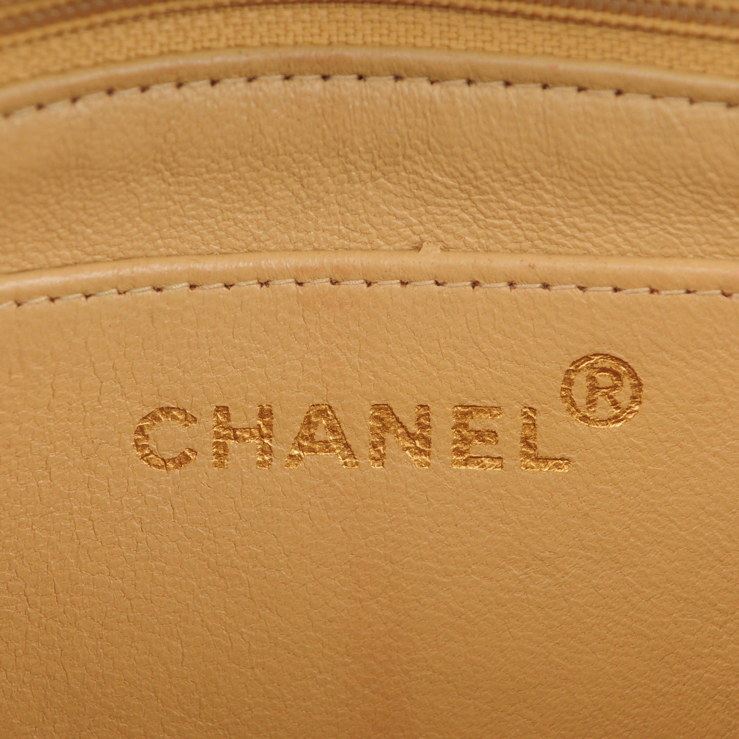 Lambskin Quilted Small Single Flap Beige