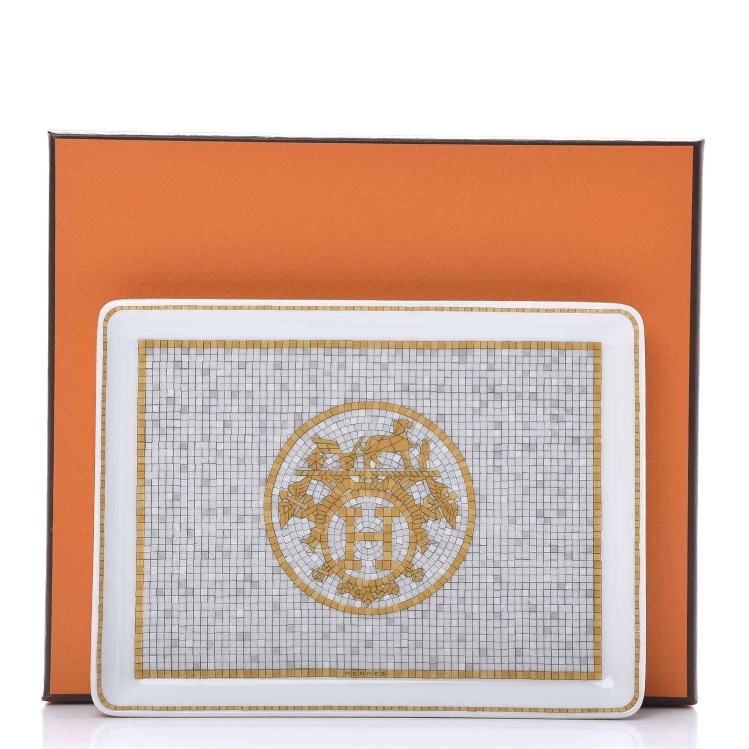 Hermes Porcelain Mosaique au 24 Sushi Plate 7 of 7