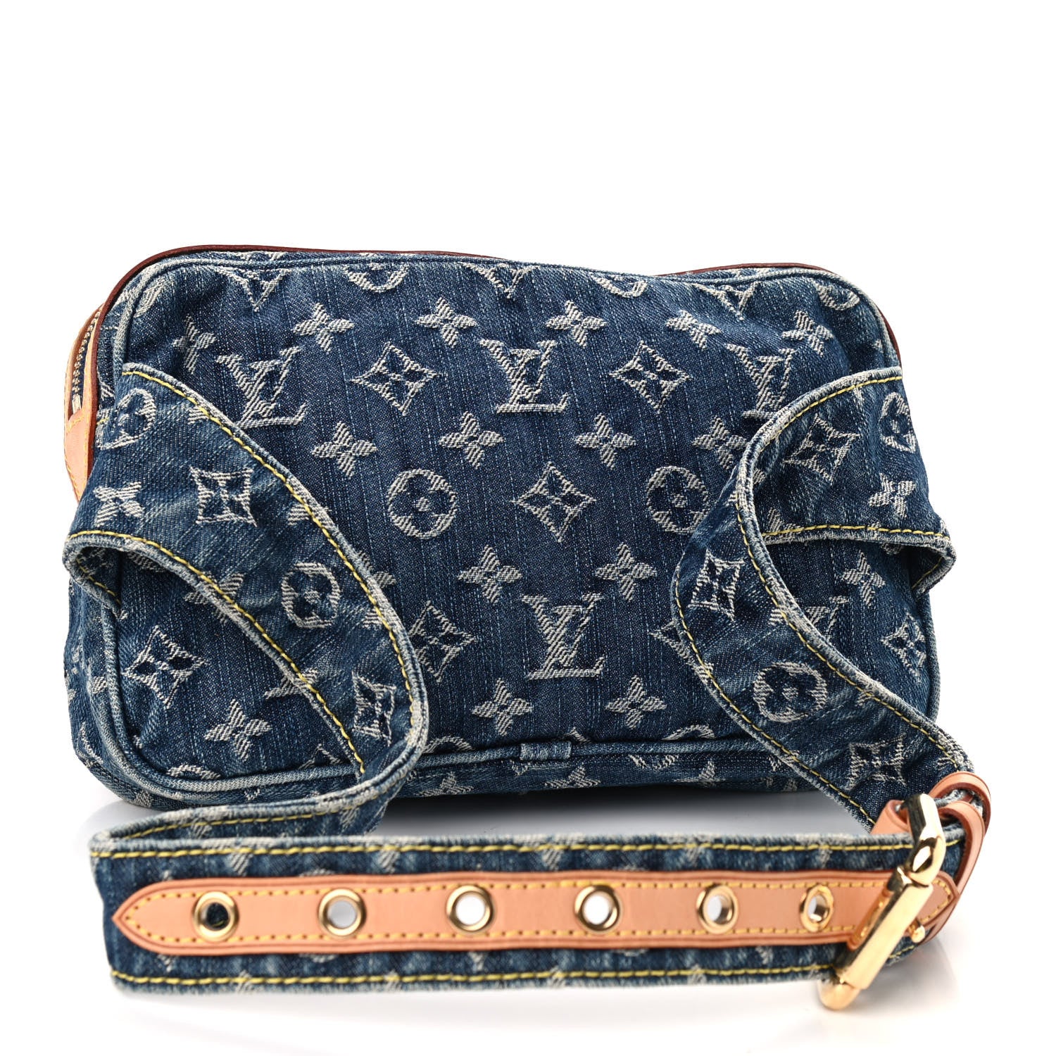 Louis Vuitton Monogram Denim Bum Bag Blue 3 of 7